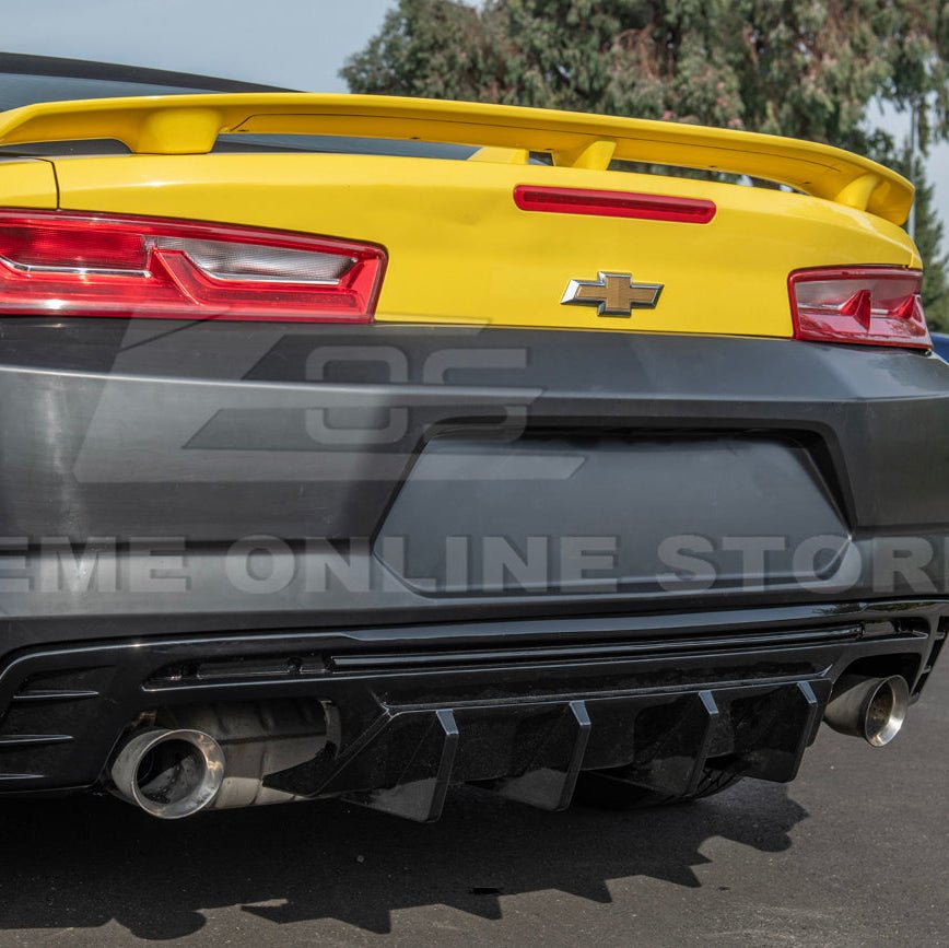 Camaro Track Style Rear Quad Exit Diffuser Matte Black / Gloss Black 2016-Up