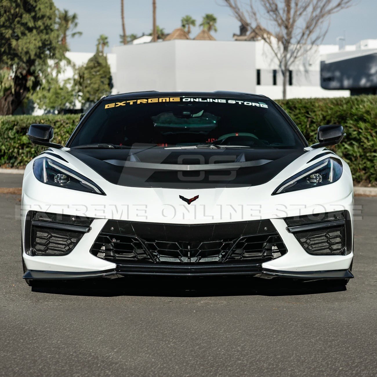 Corvette C8 Stingray Dry Carbon Fiber Front Splitter Z06 Z07 Conversion Package 2020-Up