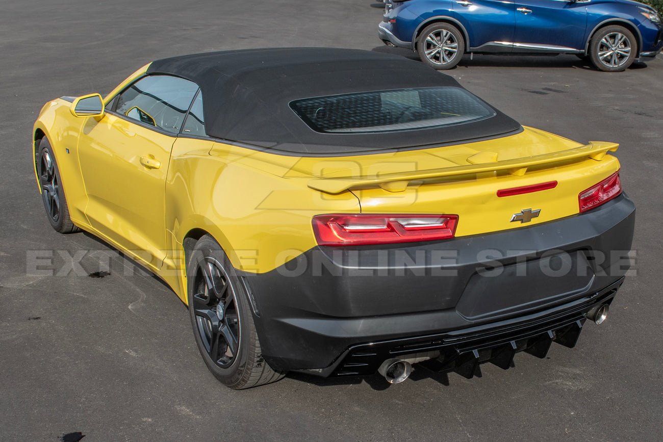 Chevrolet Camaro 6th Gen ZL1 Style Primed Black Rear Bumper Conversion Kit 2016-2018