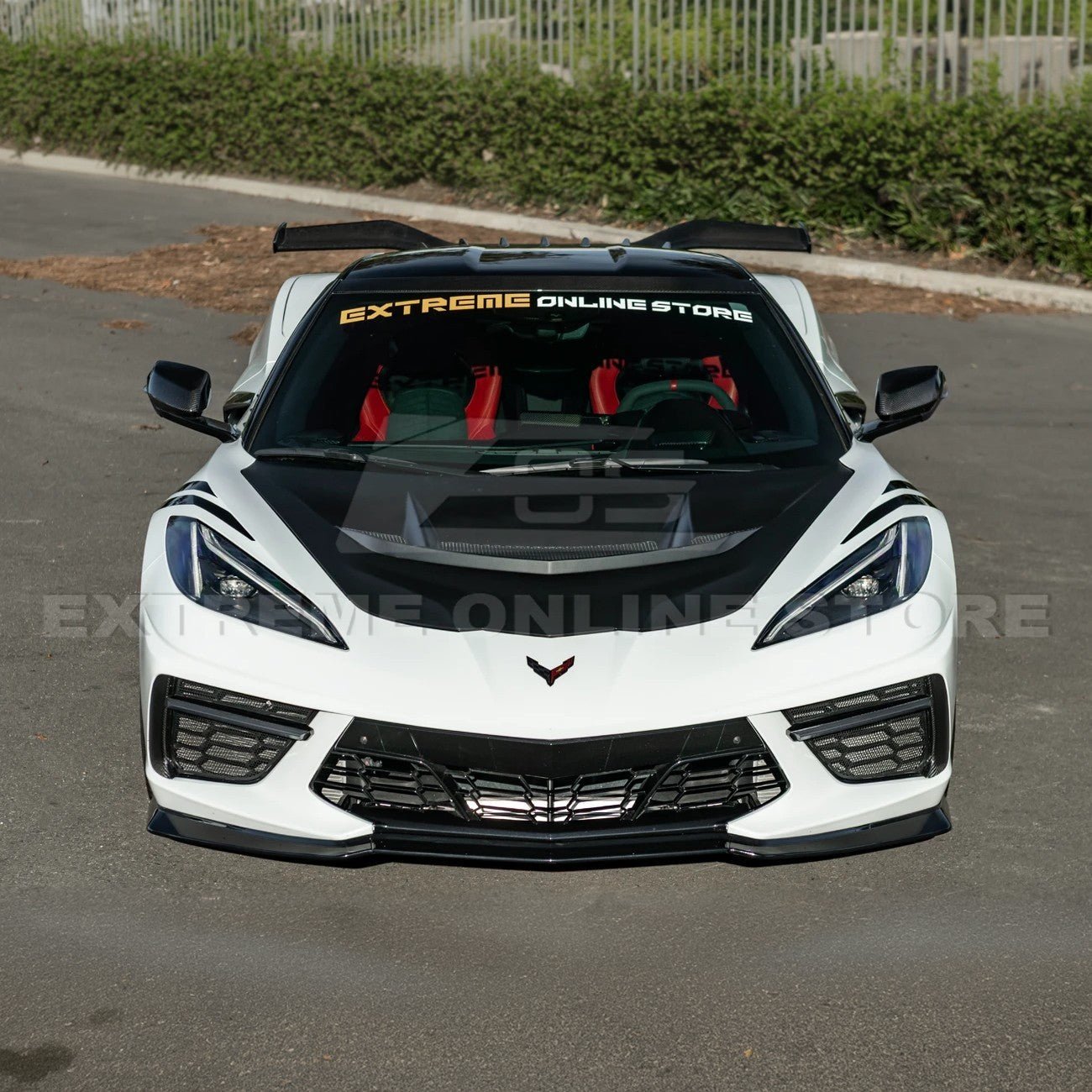 Corvette C8 Stingray Dry Carbon Fiber Front Splitter Z06 Z07 Conversion Package 2020-Up