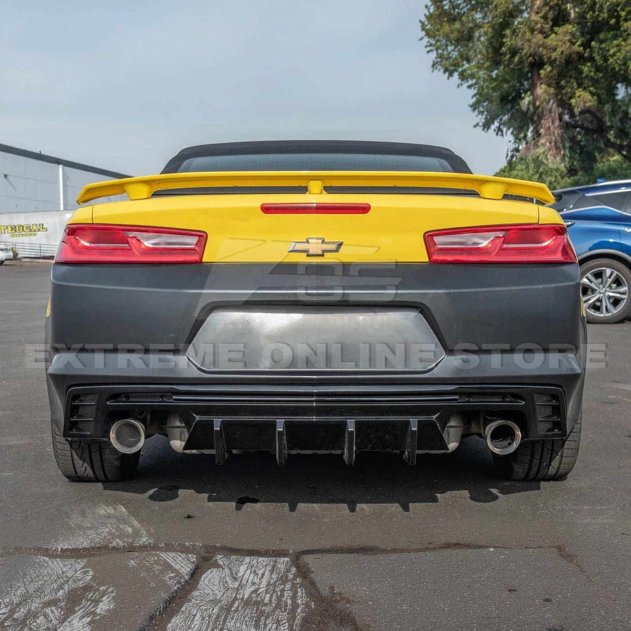 Camaro Track Style Rear Quad Exit Diffuser Matte Black / Gloss Black 2016-Up