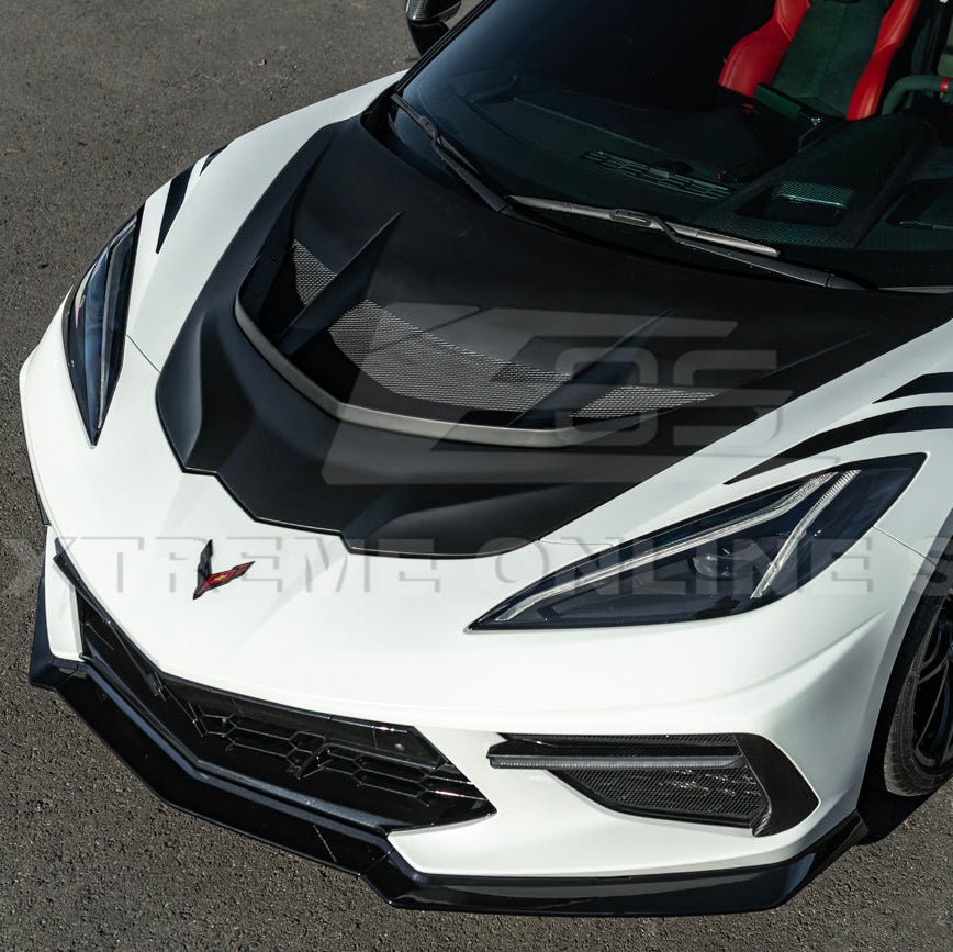 Corvette C8 Stingray Dry Carbon Fiber Front Splitter Z06 Z07 Conversion Package 2020-Up