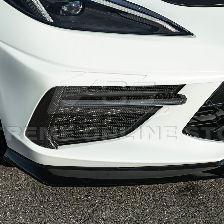 Corvette C8 Stingray Dry Carbon Fiber Front Splitter Z06 Z07 Conversion Package 2020-Up
