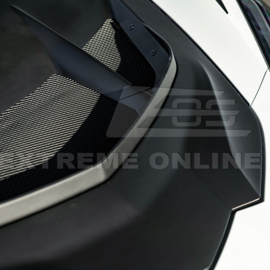Corvette C8 ZR1 Matte Black Front Bumper Vented Extractor Hood 2020-Up