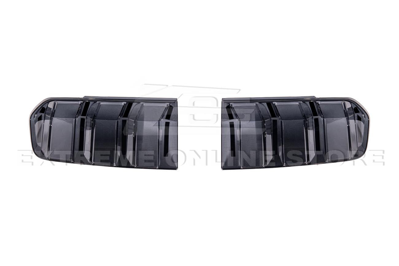 Ford Mustang S650 Factory Style Smoke Tinted Rear Tail Light Trim Bezel Cover 2024-Up