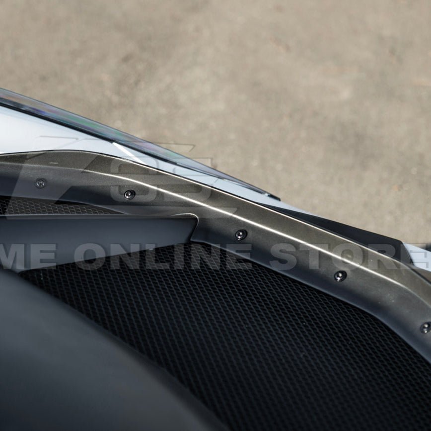 Corvette C8 ZR1 Matte Black Front Bumper Vented Extractor Hood 2020-Up