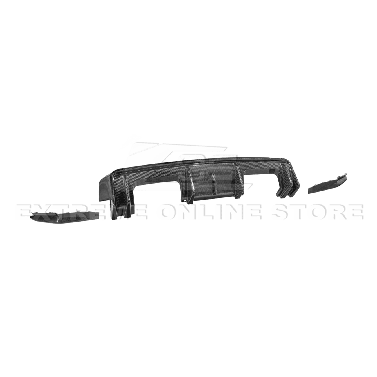 BMW G82 G83 M4 3D Style Carbon Fiber Replacement 3PCS Rear Diffuser Apron 2021-Up