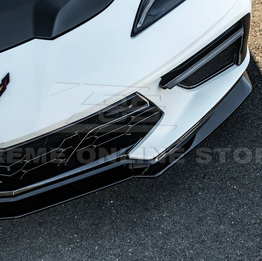 Corvette C8 Stingray Dry Carbon Fiber Front Splitter Z06 Z07 Conversion Package 2020-Up
