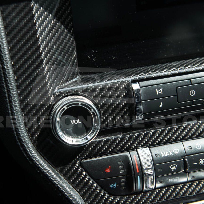 Ford Mustang S550 Factory Style Dry Carbon Fiber Center Console Control Panel Cover 2015-2023