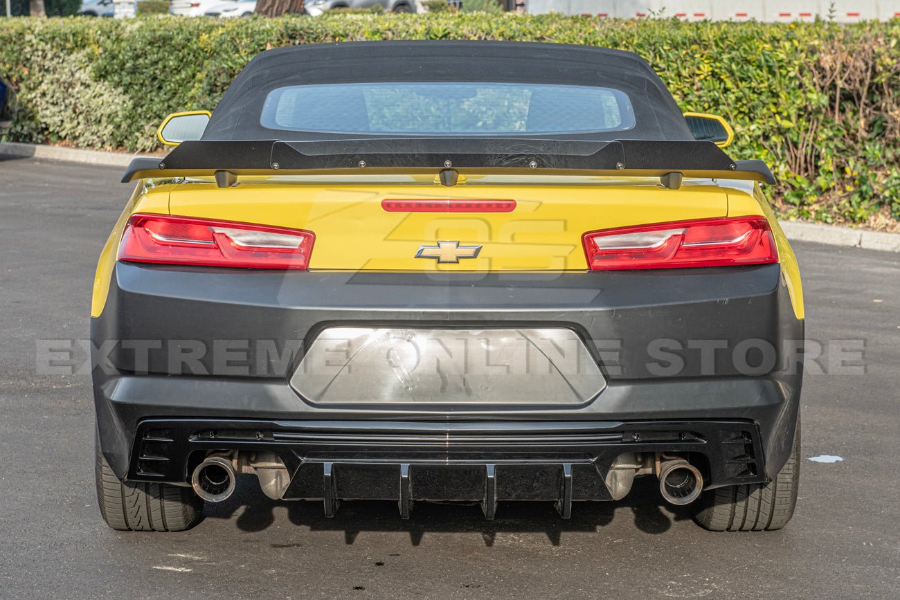 Chevrolet Camaro 6th Gen Wickerbill Rear Spoiler Extension Smoke Tinted 2016-2024