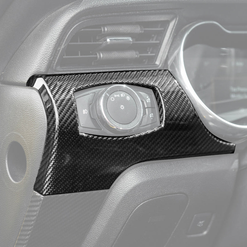 Ford Mustang S550 Dry Carbon Fiber Instrument Dashboard Panel Trim 2015-2023