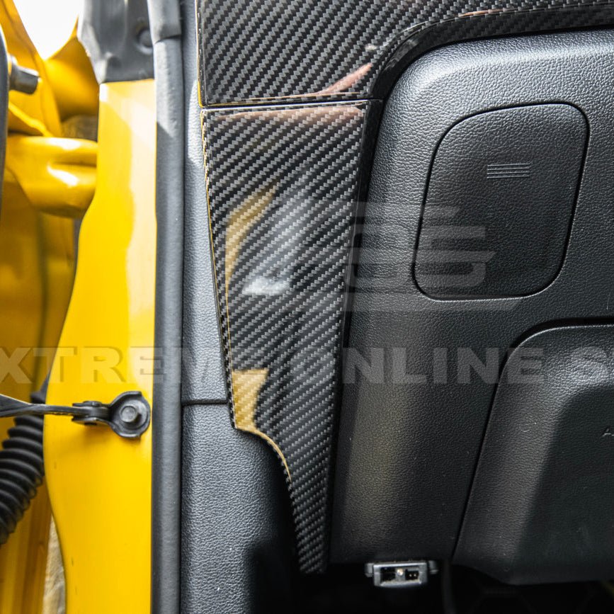 Ford Mustang S550 Factory Style Dry Carbon Fiber Dashboard Lower Trim Cover Pair 2015-2023