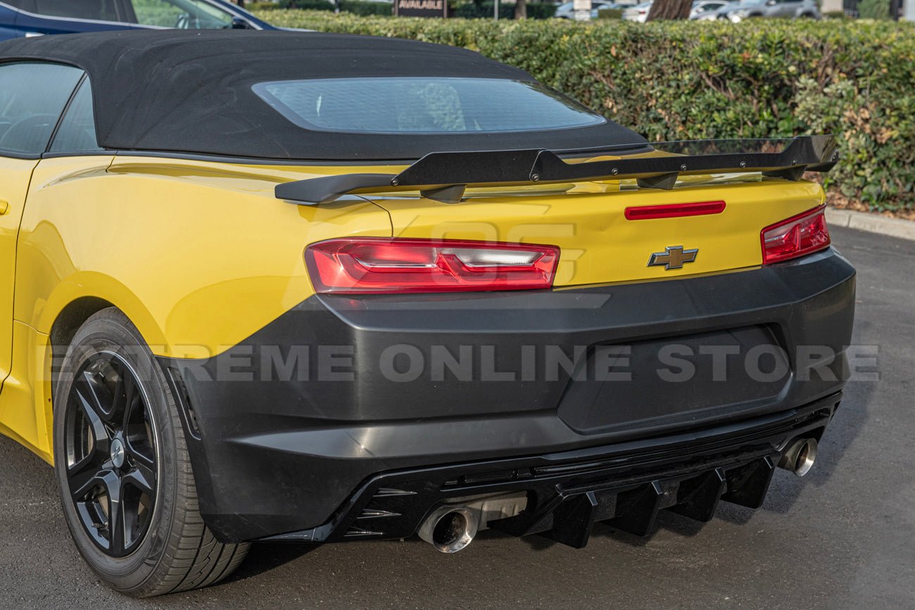 Chevrolet Camaro 6th Gen Wickerbill Rear Spoiler Extension Smoke Tinted 2016-2024