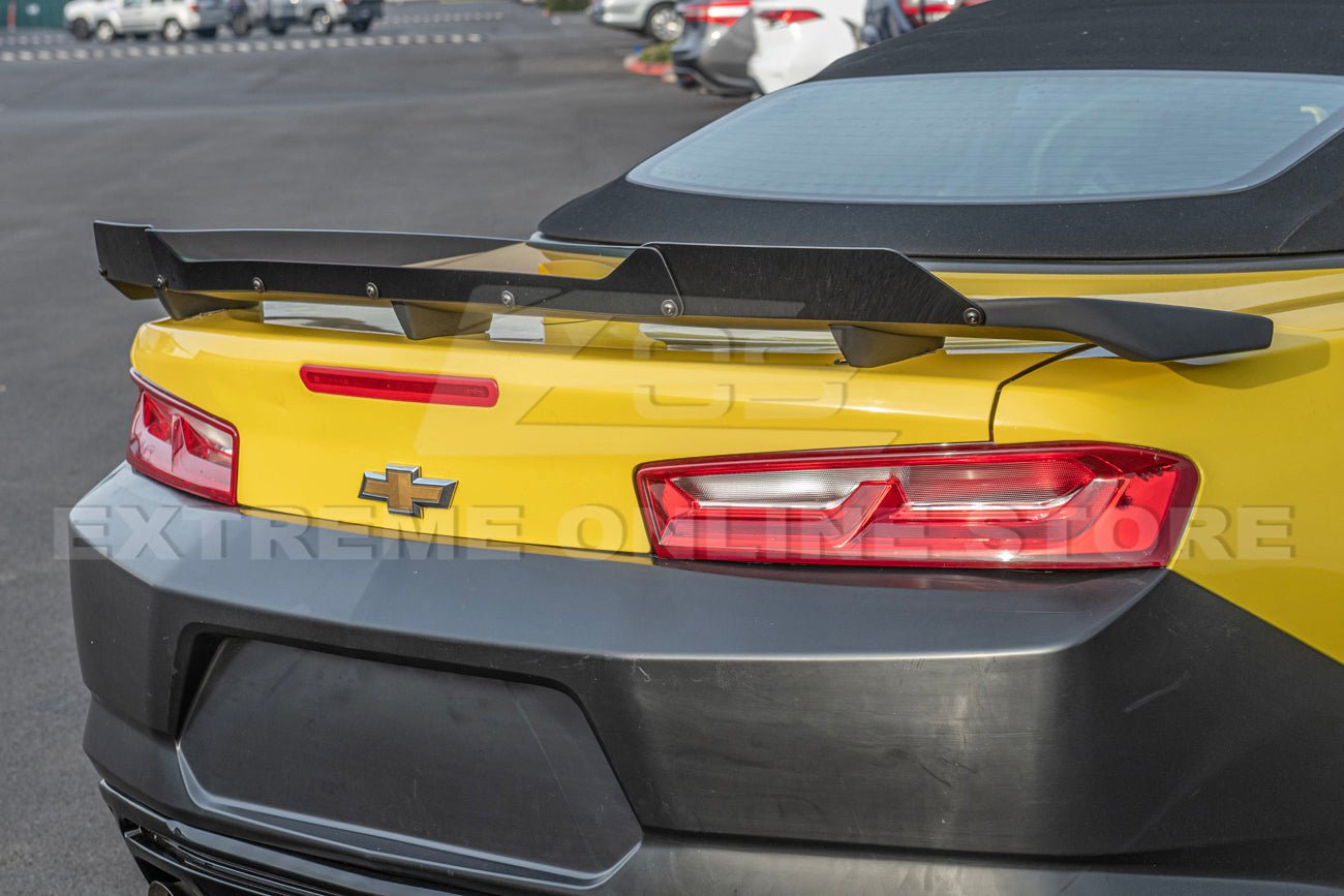 Chevrolet Camaro 6th Gen Wickerbill Rear Spoiler Extension Smoke Tinted 2016-2024