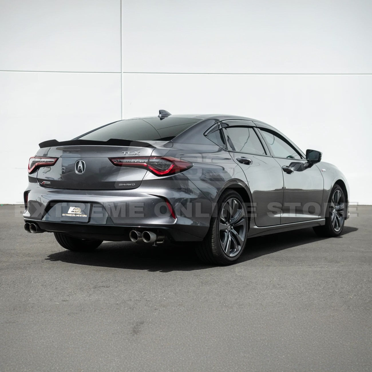 Acura TLX Extended Type S Style Gloss Black Primed Black Rear Trunk Wing Spoiler 2021-Up