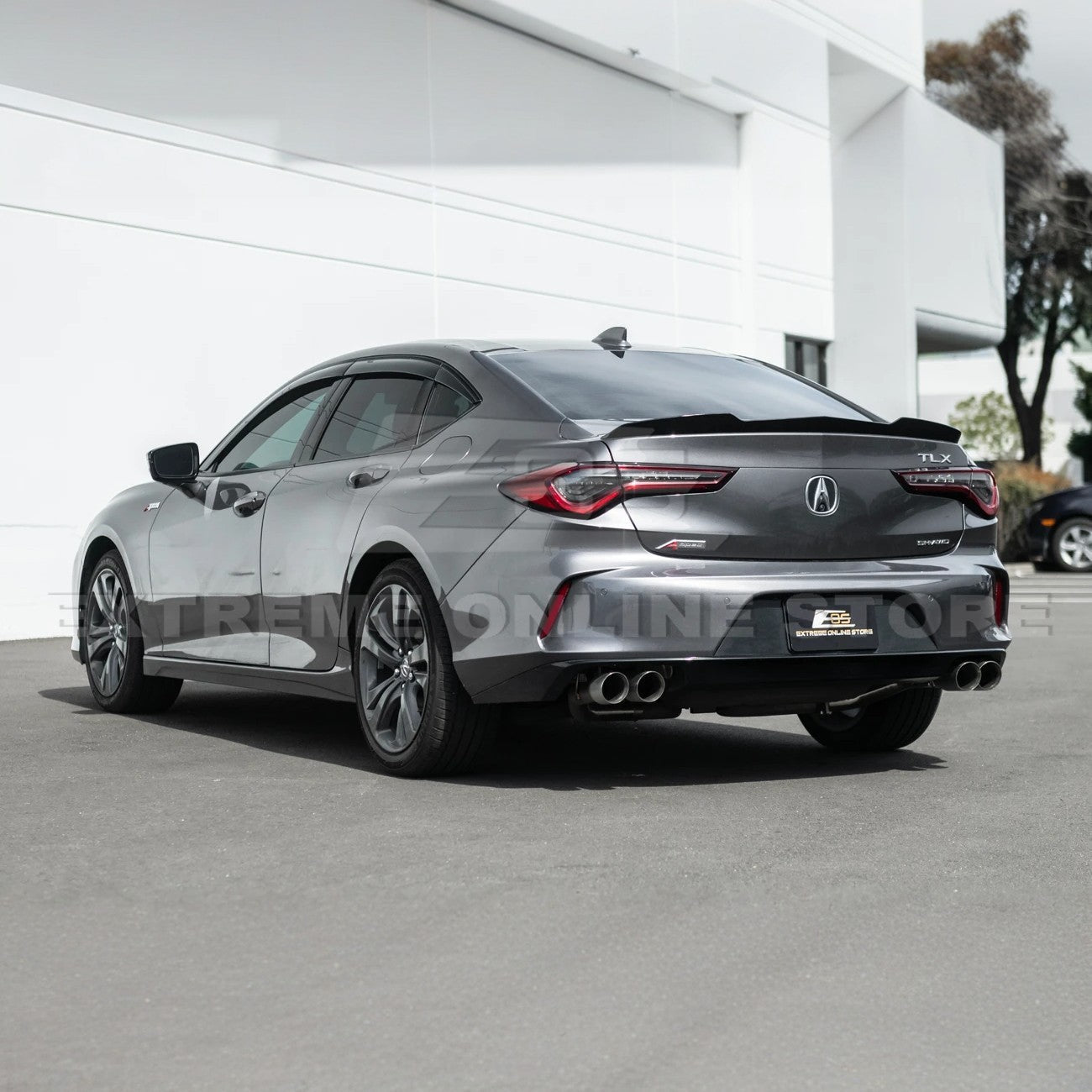 Acura TLX Extended Type S Style Gloss Black Primed Black Rear Trunk Wing Spoiler 2021-Up