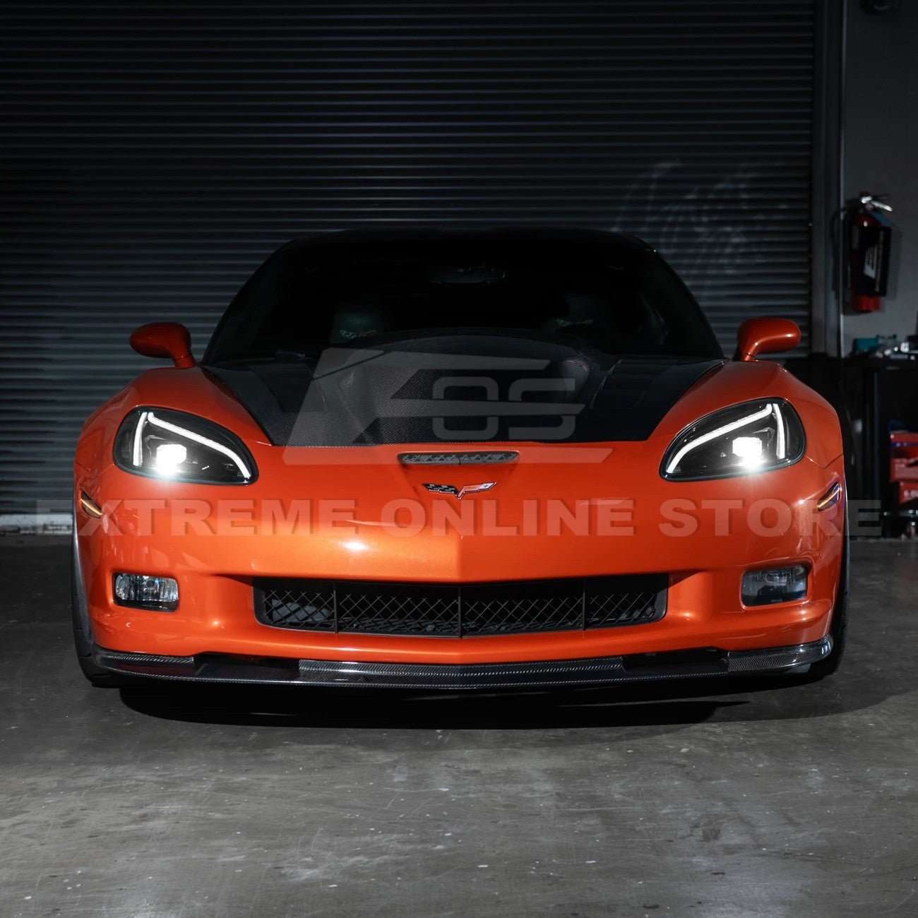 Chevrolet Corvette C6 C8 Style Clear Lens Sequential LED Front Headlights 2005-2013
