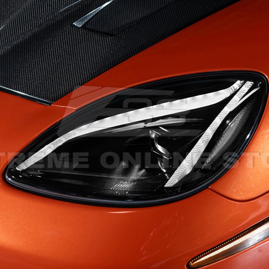 Chevrolet Corvette C6 C8 Style Clear Lens Sequential LED Front Headlights 2005-2013