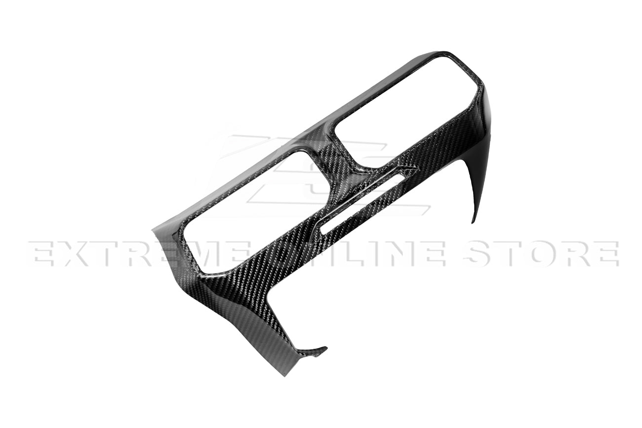 Ford Mustang S650 Factory Style Dry Carbon Fiber AC Outlet Panel Trim Split Screen 2024-Up