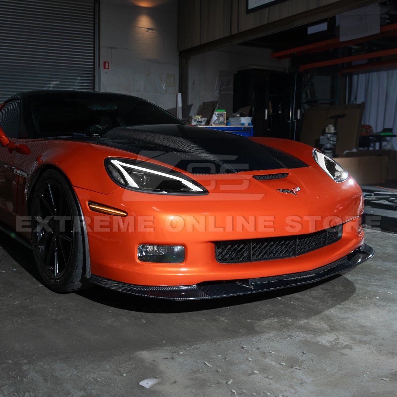 Chevrolet Corvette C6 C8 Style Clear Lens Sequential LED Front Headlights 2005-2013