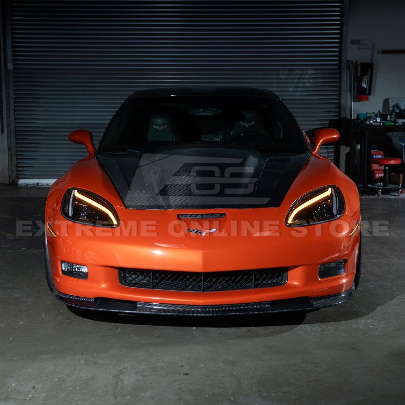 Chevrolet Corvette C6 C8 Style Clear Lens Sequential LED Front Headlights 2005-2013