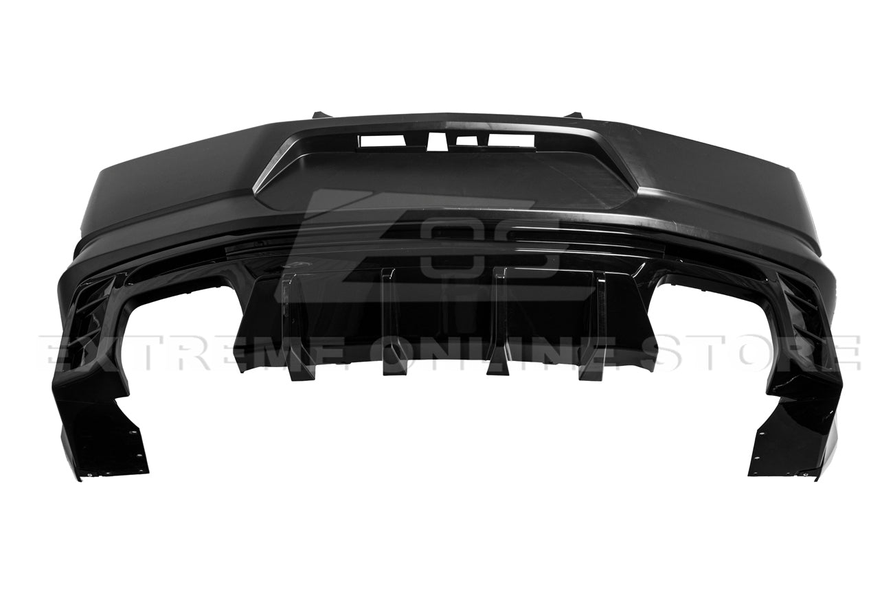 Chevrolet Camaro 6th Gen ZL1 Style Primed Black Rear Bumper Conversion Kit 2016-2018