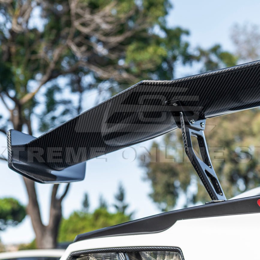 Chevrolet Corvette C7 ZR1 ZTK Style Carbon Fiber Rear High Wing Spoiler Wing Riser Kit 2014-2019