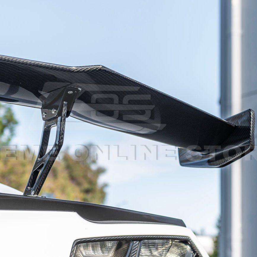 Chevrolet Corvette C7 ZR1 ZTK Style Carbon Fiber Rear High Wing Spoiler Wing Riser Kit 2014-2019