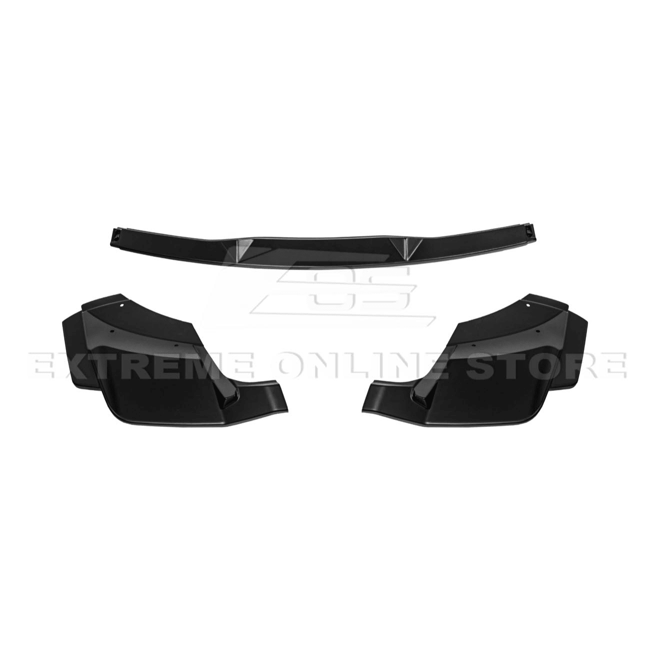 Chevrolet Corvette C8 Performance Style Matte Black Rear Diffuser Lip Winglet Kit 2020-2026