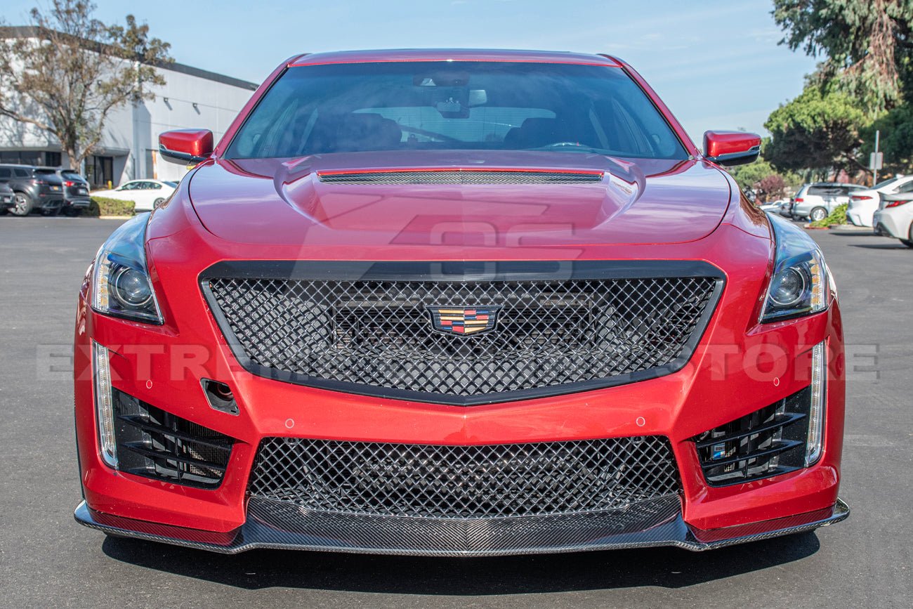 Cadillac CTS-V V3 Factory Carbon Style Dry Carbon Fiber Front Wheel Arch Splitters 2016-2019