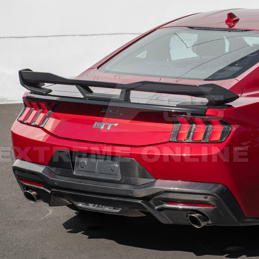 Ford Mustang S650 Dark Horse Style Rear Wickerbill Wing Spoiler Gloss Black Matte Black 2024-Up