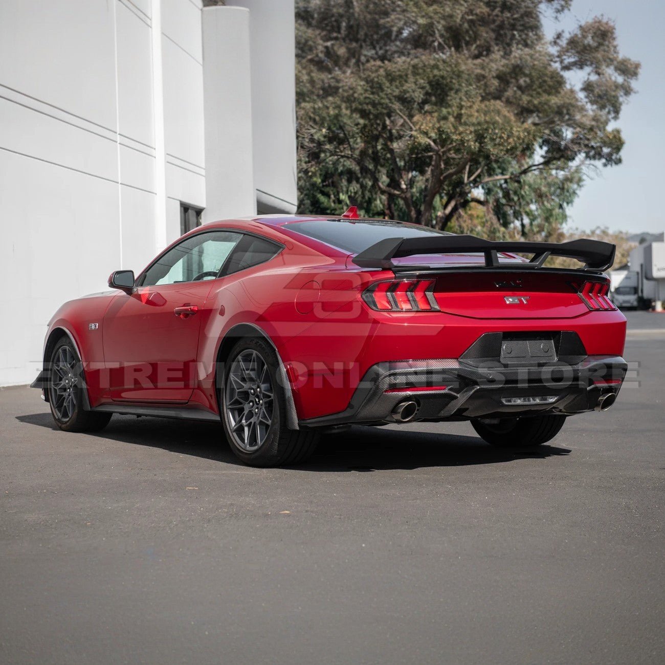 Ford Mustang S650 Dark Horse Style Rear Wickerbill Wing Spoiler Gloss Black Matte Black 2024-Up