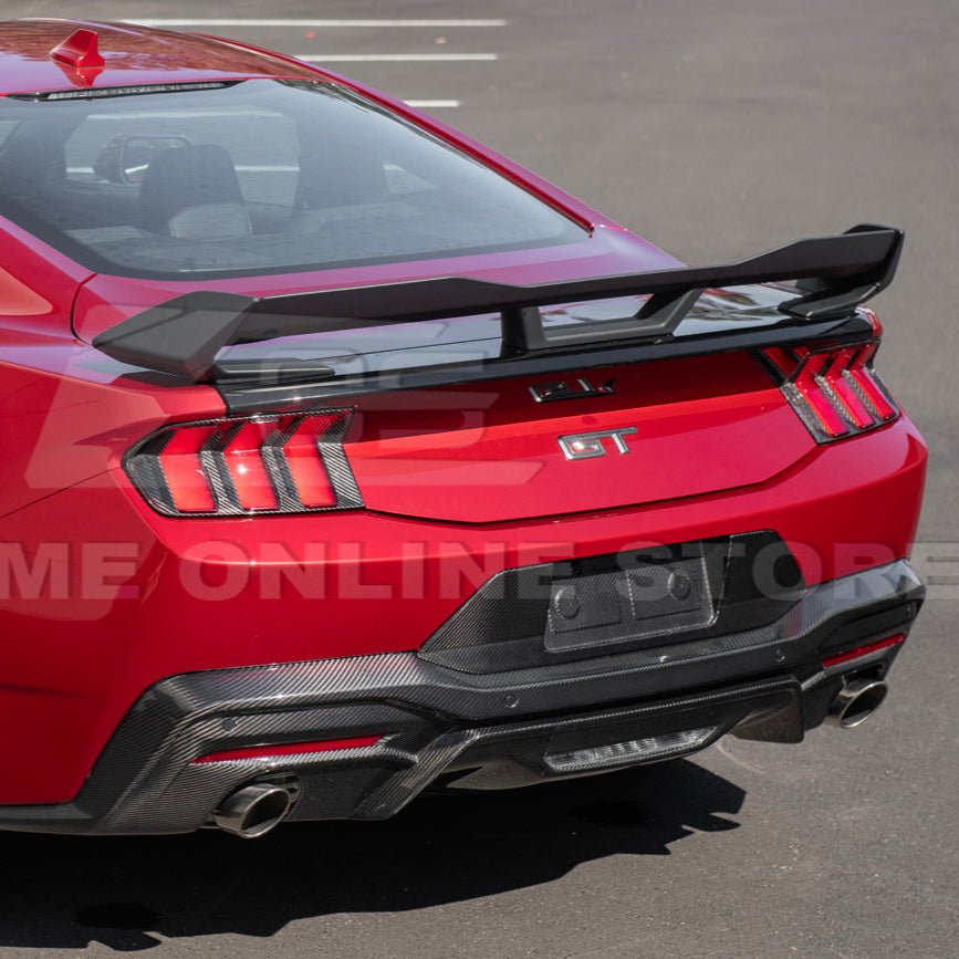 Ford Mustang S650 Dark Horse Style Rear Wickerbill Wing Spoiler Gloss Black Matte Black 2024-Up