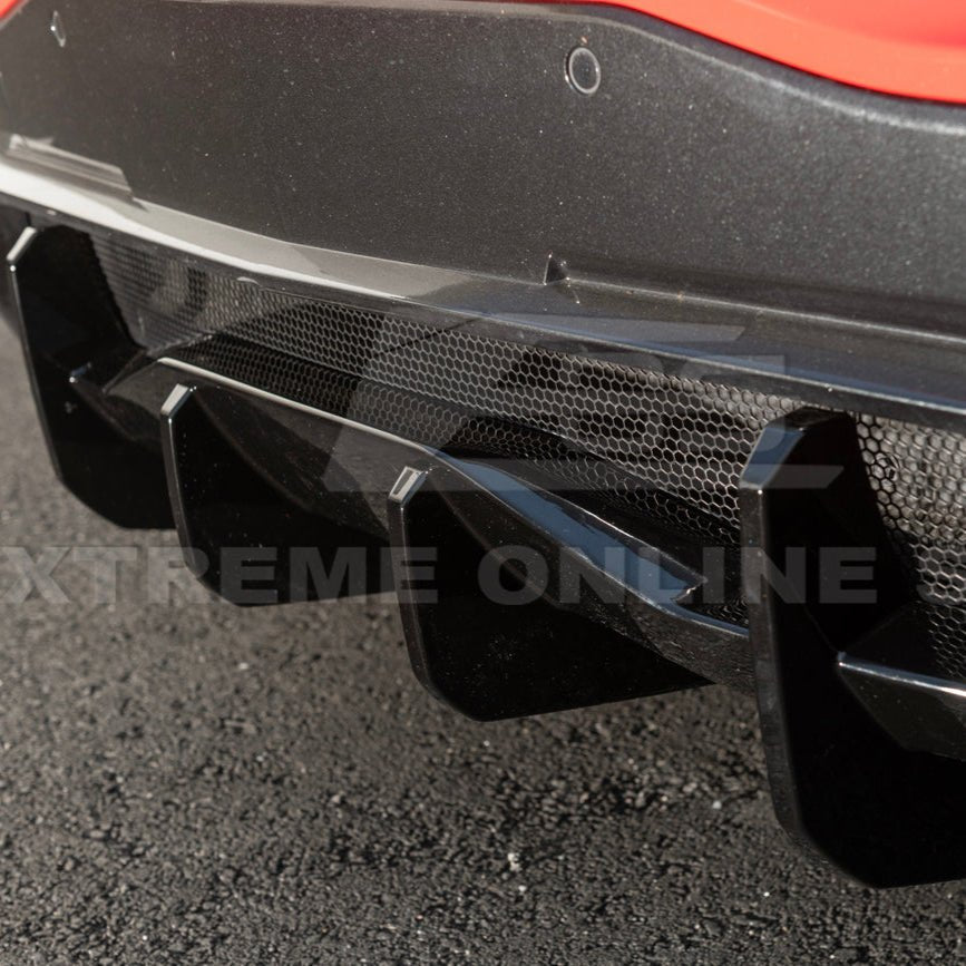 Chevrolet Corvette C8 EOS Performance Style Gloss Black Rear Bumper Add-On Diffuser Lip 2020-Up