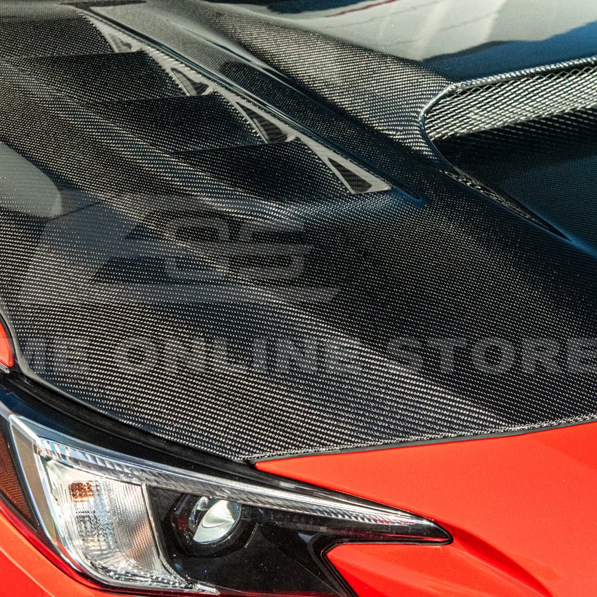 Subaru WRX VB JDM VRS Style Carbon Fiber Front Bumper Hood Cover 2022-2026