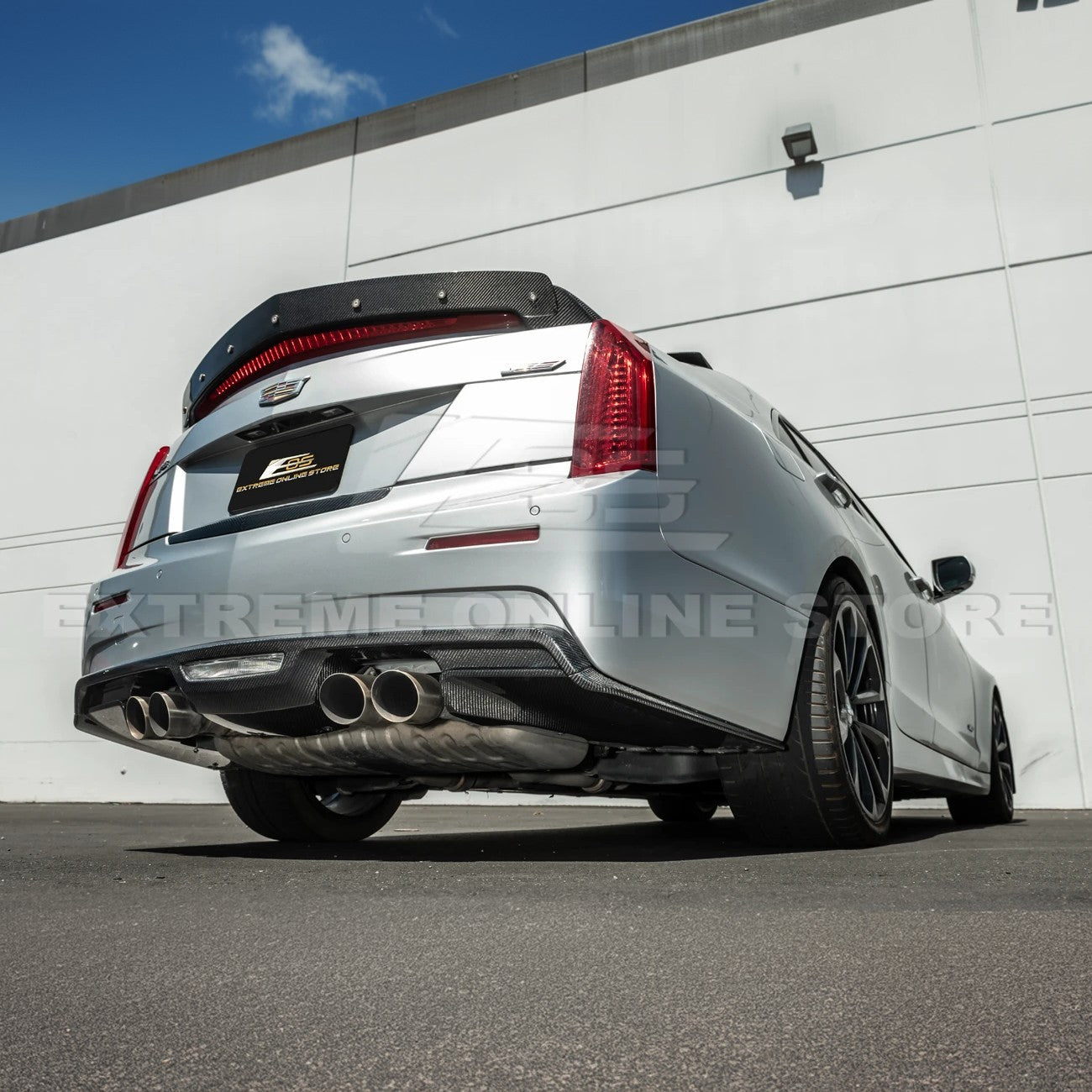 Cadillac ATS-V Factory Style Carbon Fiber Rear Bumper Diffuser Lip 2016-2019