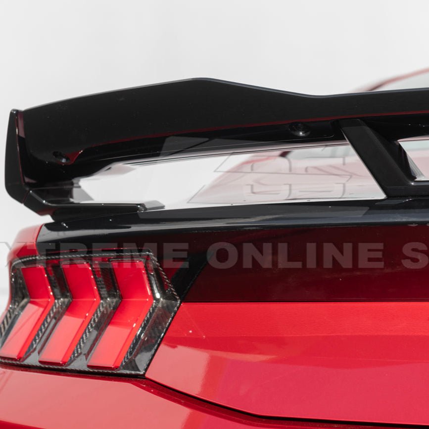 Ford Mustang S650 Dark Horse Style Rear Wickerbill Wing Spoiler Gloss Black Matte Black 2024-Up