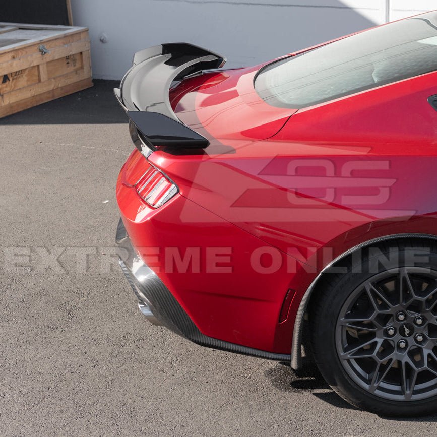 Ford Mustang S650 Dark Horse Style Rear Wickerbill Wing Spoiler Gloss Black Matte Black 2024-Up