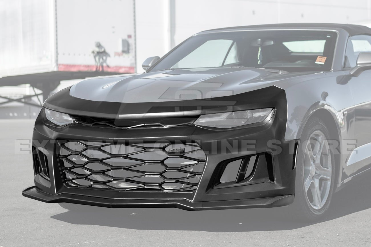 Chevrolet Camaro 6th Gen ZL1 Style Primed Black Front Bumper Kit 2016-2018