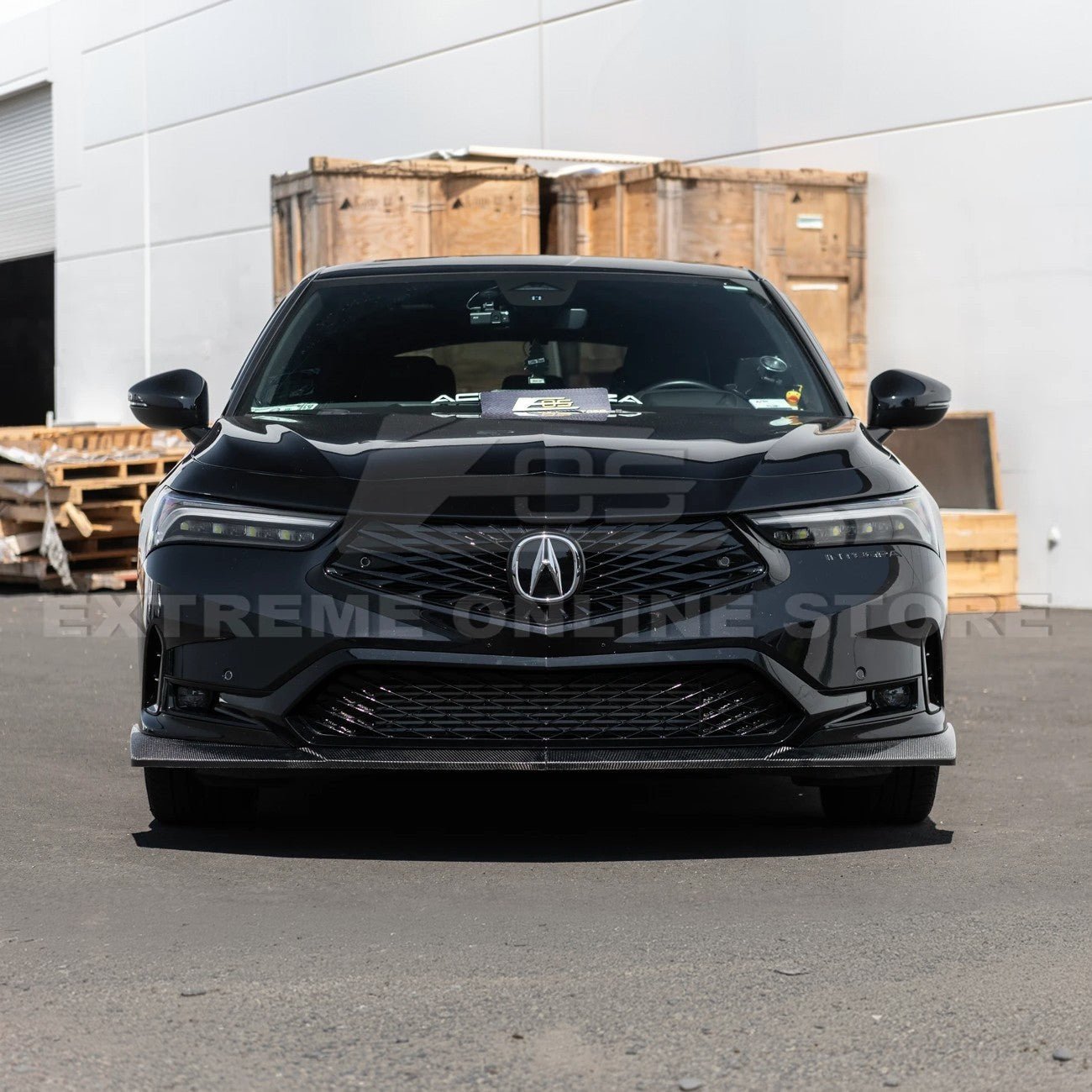 Acura Integra DE4 EOS Performance Style Matte Black Gloss Black Carbon Fiber Front Splitter Lip 2023-Up