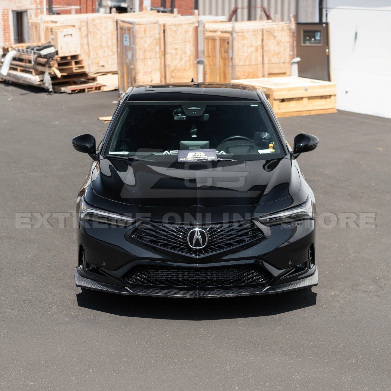 Acura Integra DE4 EOS Performance Style Matte Black Gloss Black Carbon Fiber Front Splitter Lip 2023-Up