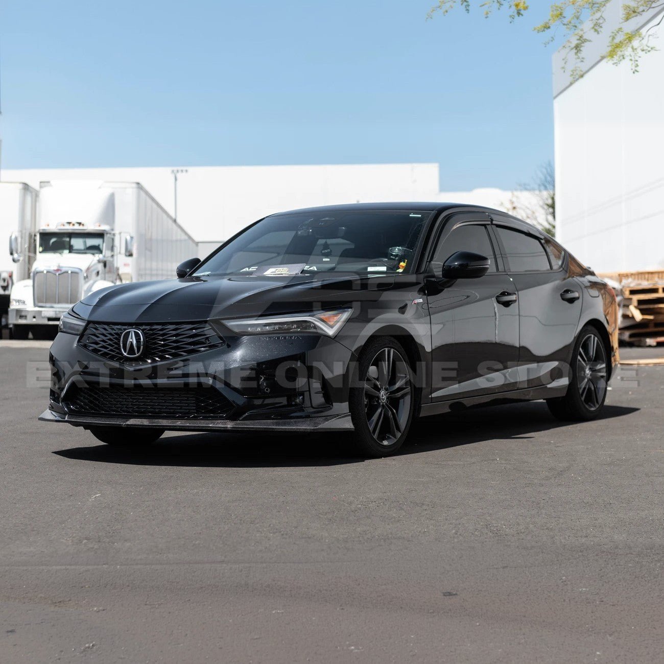 Acura Integra DE4 EOS Performance Style Matte Black Gloss Black Carbon Fiber Front Splitter Lip 2023-Up