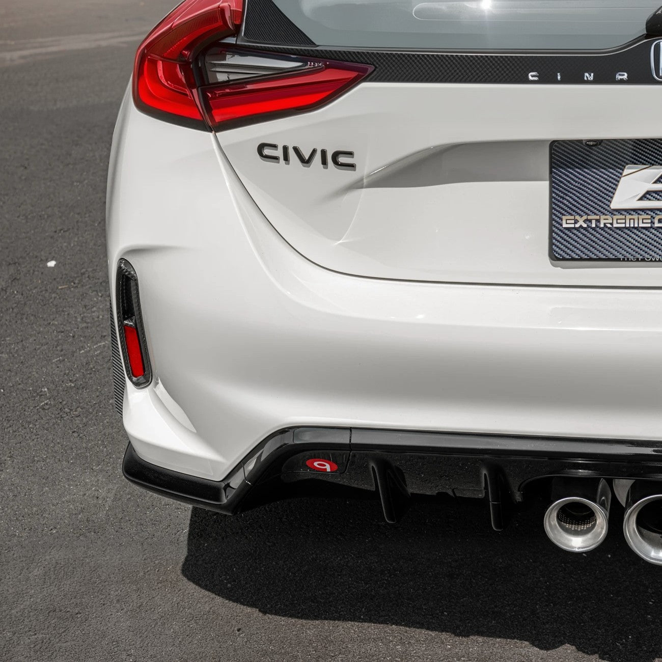 Honda Civic Type-R FL5 Carbon Fiber Rear Hatch Vent Trim Cover 2023-Up