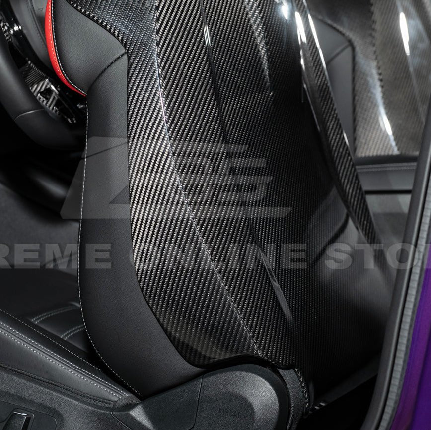 BMW G87 G82 S58 Dry Carbon Fiber Seat Back Cover Pair 2021-2026