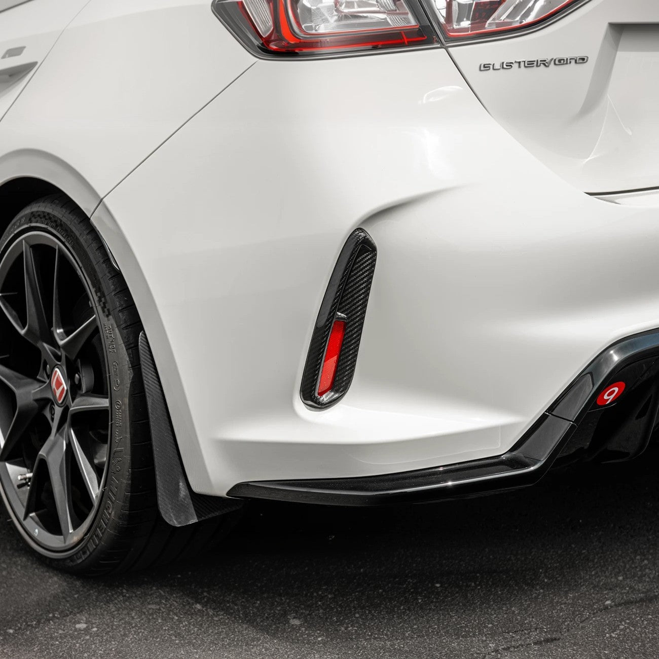 Honda Civic Type-R FL5 Carbon Fiber Rear Hatch Vent Trim Cover 2023-Up