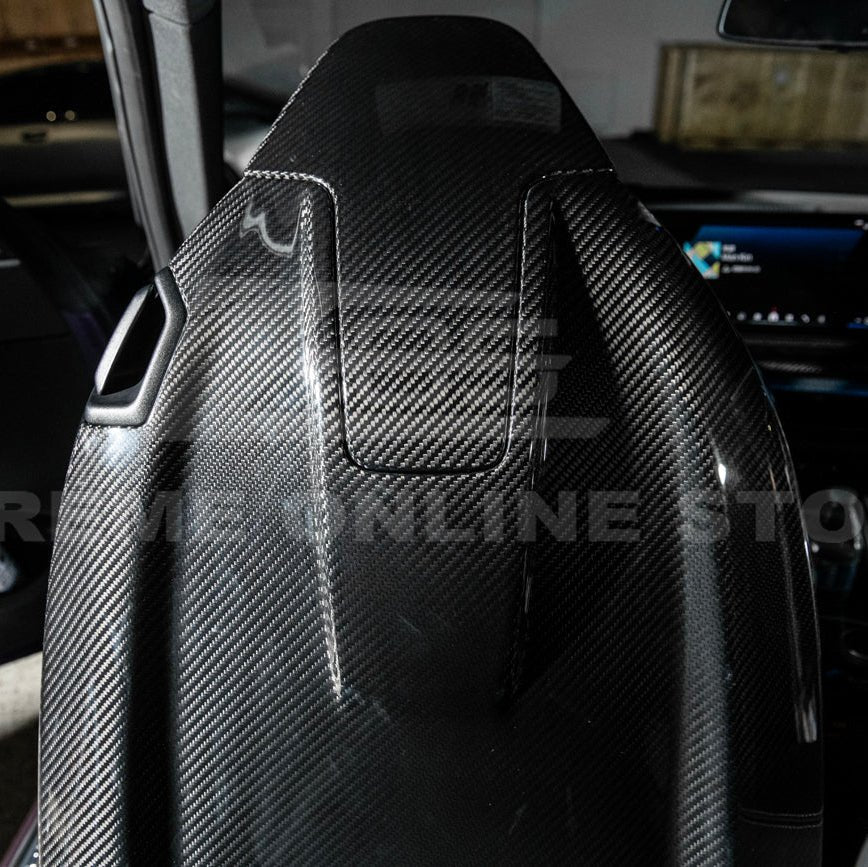 BMW G87 G82 S58 Dry Carbon Fiber Seat Back Cover Pair 2021-2026
