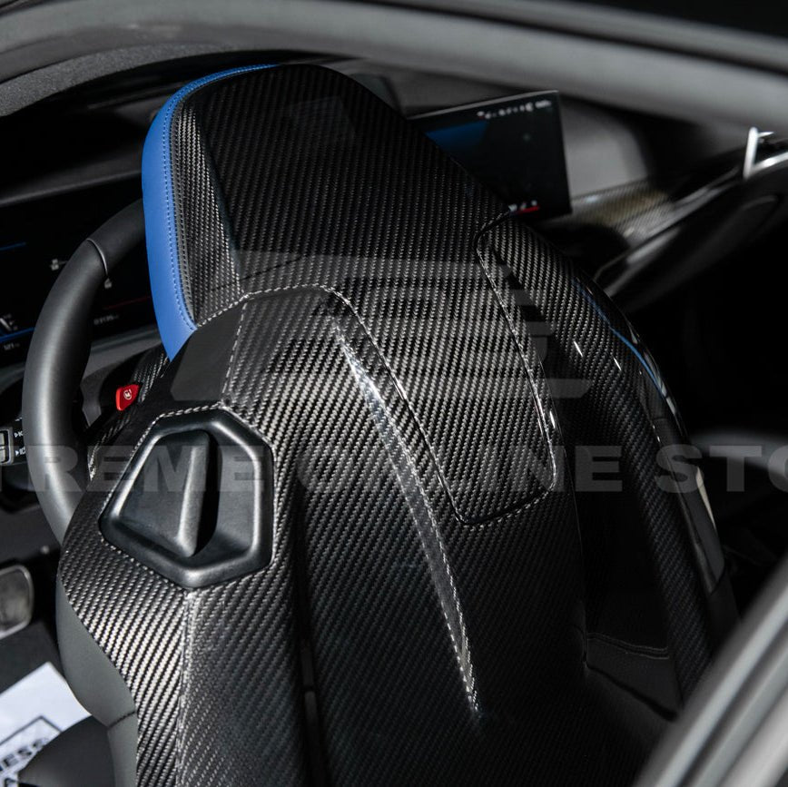 BMW G87 G82 S58 Dry Carbon Fiber Seat Back Cover Pair 2021-2026