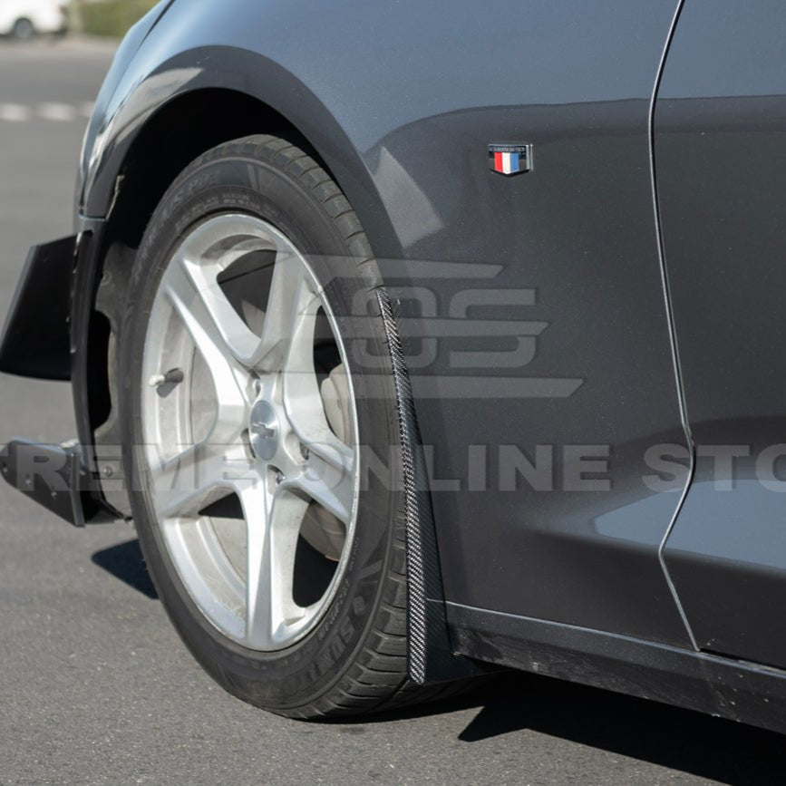 Chevrolet Camaro 6th Gen GM Style Black Front Rear Splash Guards Mud Flaps Set 2016-2024