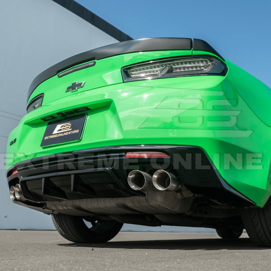 Chevrolet Camaro 6th Gen ZL1 Style Gloss Black Matte Black Rear Quad Exit Diffuser 2016-Up
