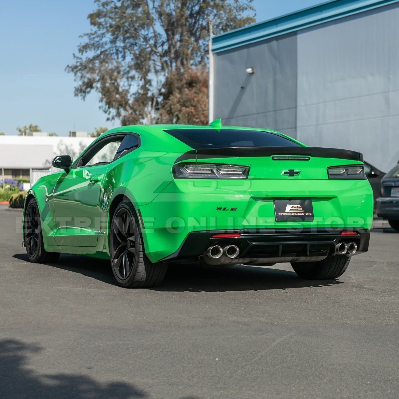 Chevrolet Camaro 6th Gen ZL1 Style Gloss Black Matte Black Rear Quad Exit Diffuser 2016-Up
